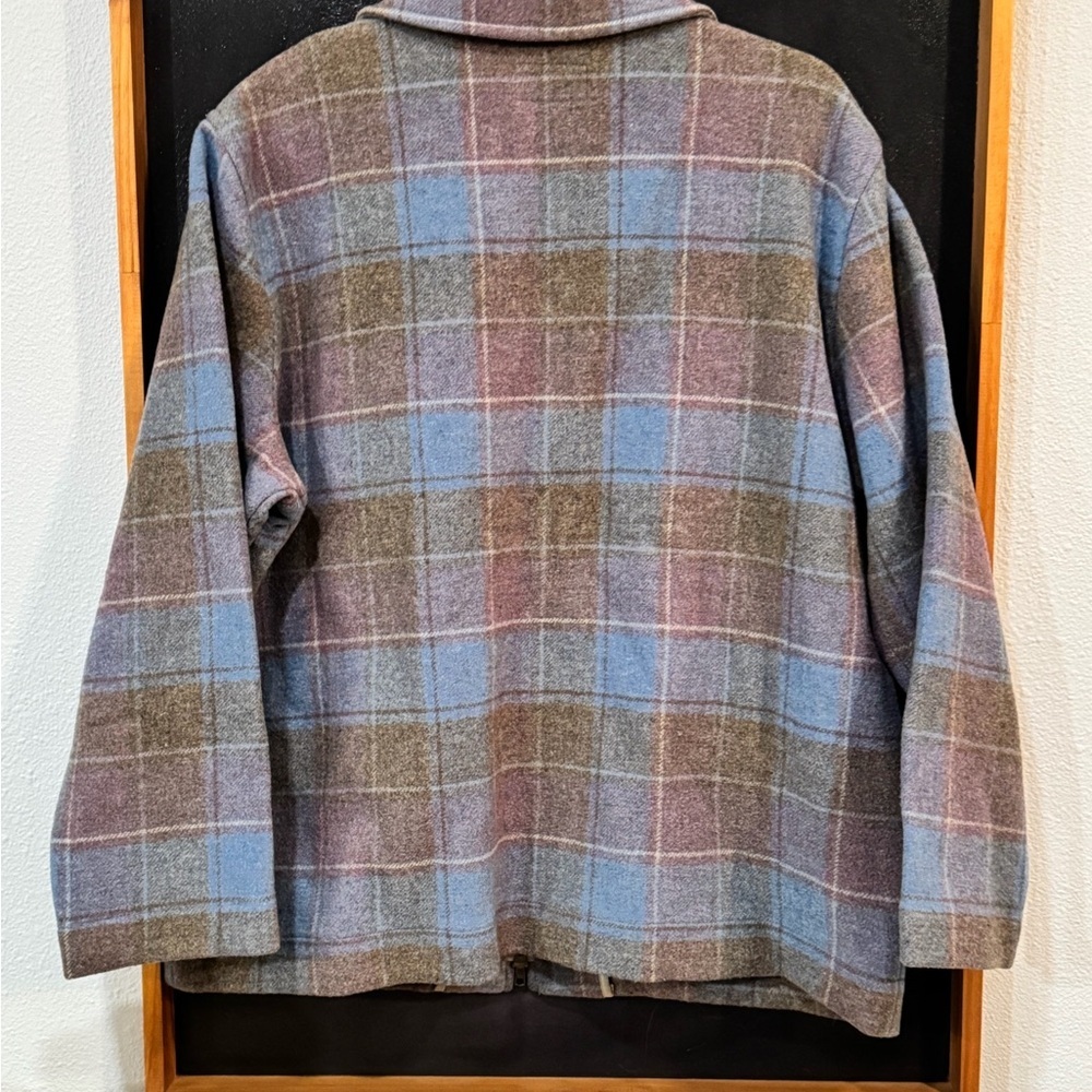 Women’s Vintage Pendleton 100% Wool Plaid Jacket Large - Picture 2 of 6